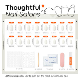 modelones Short Press on Nails Kit showing classic nail styles