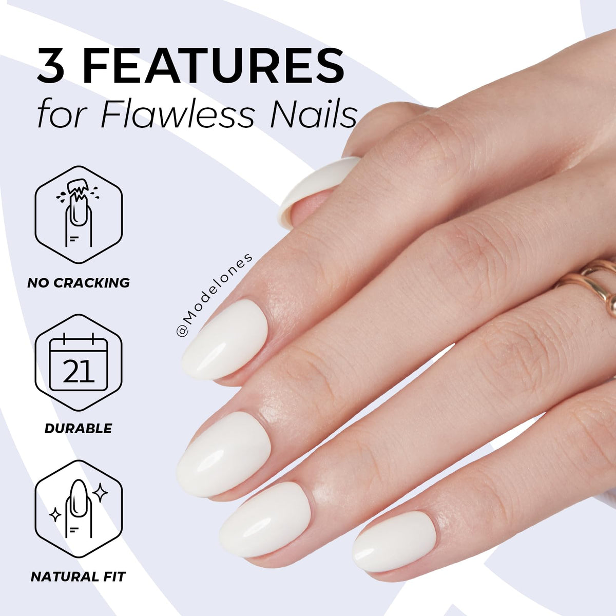 modelones Short Press on Nails Kit with various nail sizes displayed