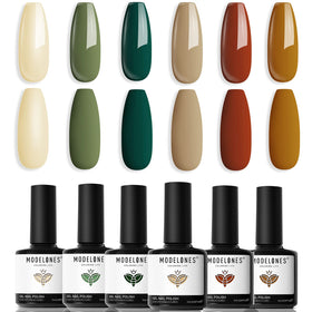 modelones Sunset Collection Gel Nail Polish Set with six vibrant colours