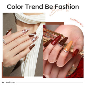 modelones Wood Brown gel polish bottle