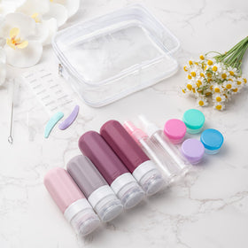 MODENGKONGJIAN travel bottles set displayed with toiletries