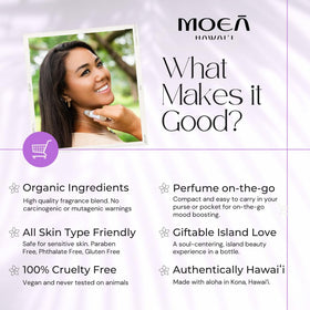 MOEA HAWAII Pikake Lei Perfume Oil Roller on a table