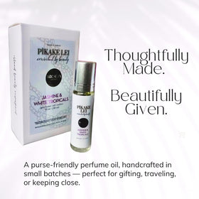 MOEA HAWAII Pikake Lei Perfume Oil Roller with tropical background