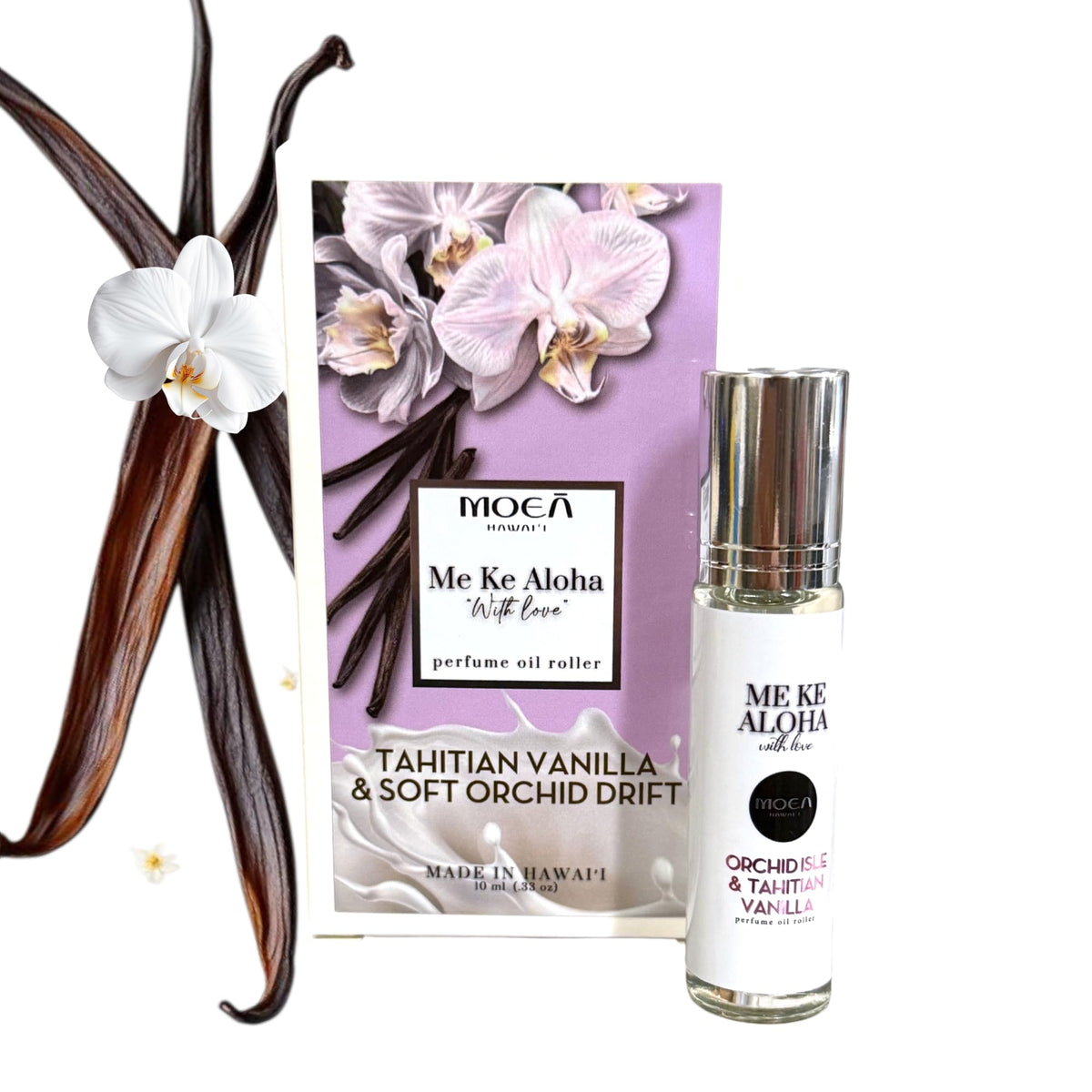 MOEA HAWAII Tahitian Vanilla Perfume Oil Roller front view