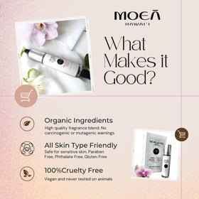 MOEA HAWAII Tahitian Vanilla Perfume Oil Roller in a lifestyle setting