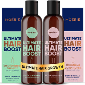 Moerie Hair Growth Shampoo and Conditioner Set front view