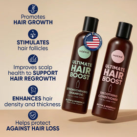 Moerie shampoo bottle with ingredients list