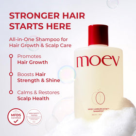 MOEV ANNURCATIN Shampoo bottle with apple and freesia scent