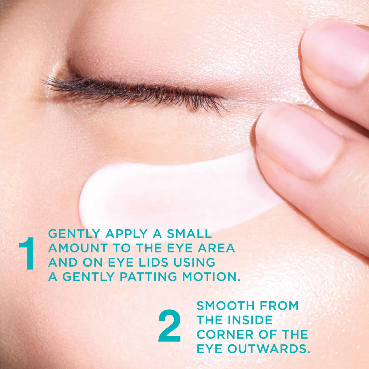 Moisture Repair Eye Cream 60g application on skin