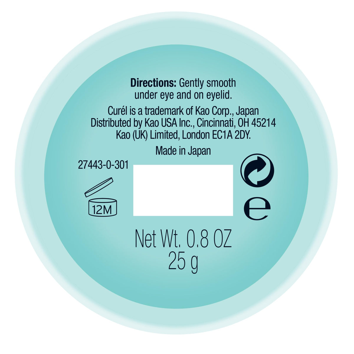 Moisture Repair Eye Cream 60g ingredients list