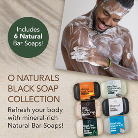 Moisturizing African Black Soap bar from O NATURALS