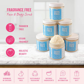 Mojo Spa Fragrance Free Face and Body Scrub application on skin
