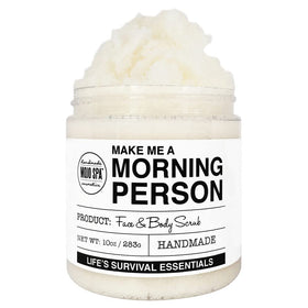 Mojo Spa Make Me a Morning Person Face and Body Scrub front view