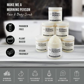 Mojo Spa scrub applied to hand showing moisturizing effect