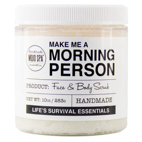 Mojo Spa scrub in recyclable container with dimensions