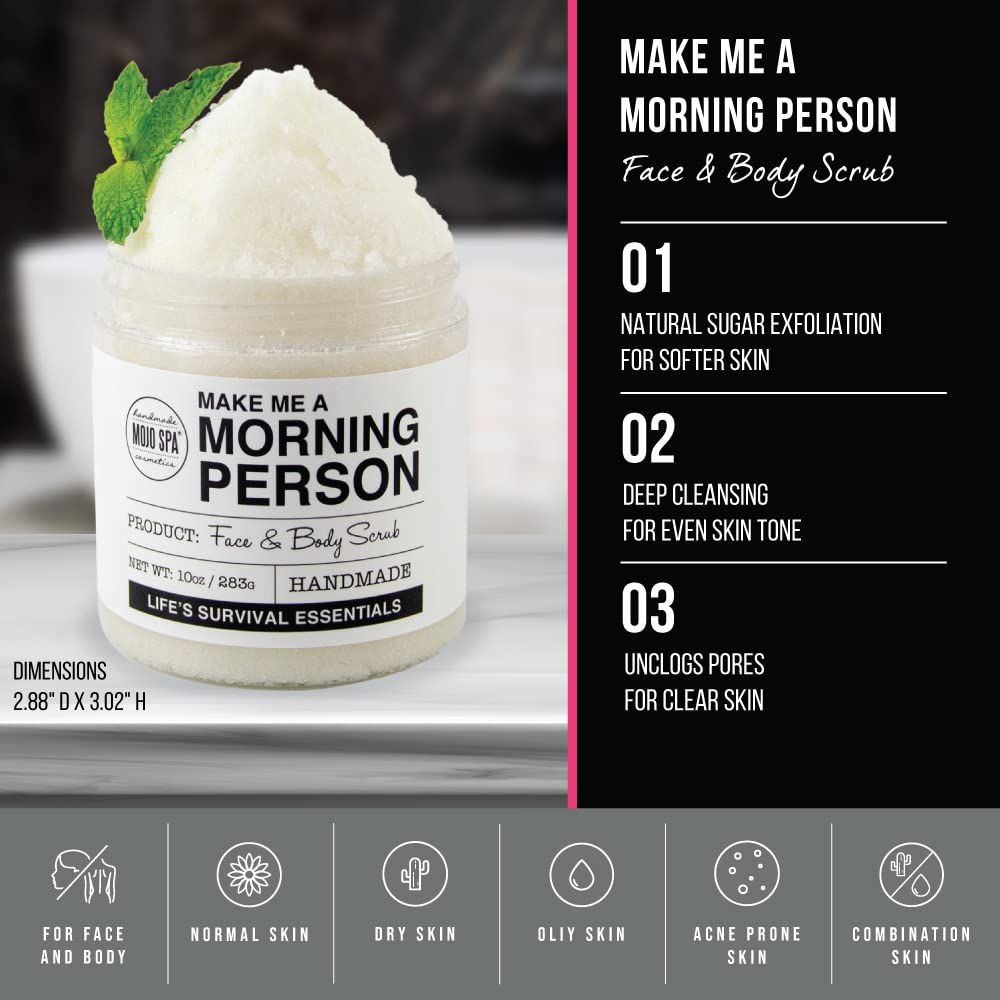 Mojo Spa scrub used on body demonstrating versatile application