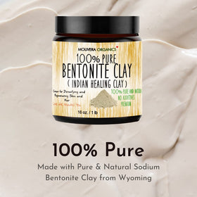 Molivera Organics Bentonite Clay 1 lb back view packaging