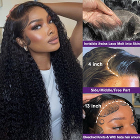 Momaksa 30 Inch Lace Front Wig side view with adjustable straps