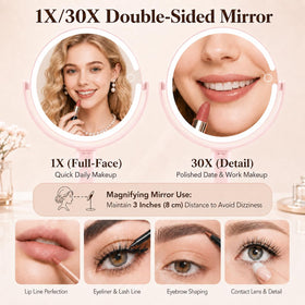 MOMOKUBA 30X side of dual-sided makeup mirror
