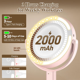MOMOKUBA adjustable height feature of makeup mirror