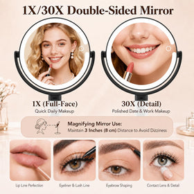 MOMOKUBA Makeup Mirror adjustable height feature