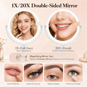 MOMOKUBA Makeup Mirror adjustable height feature close-up