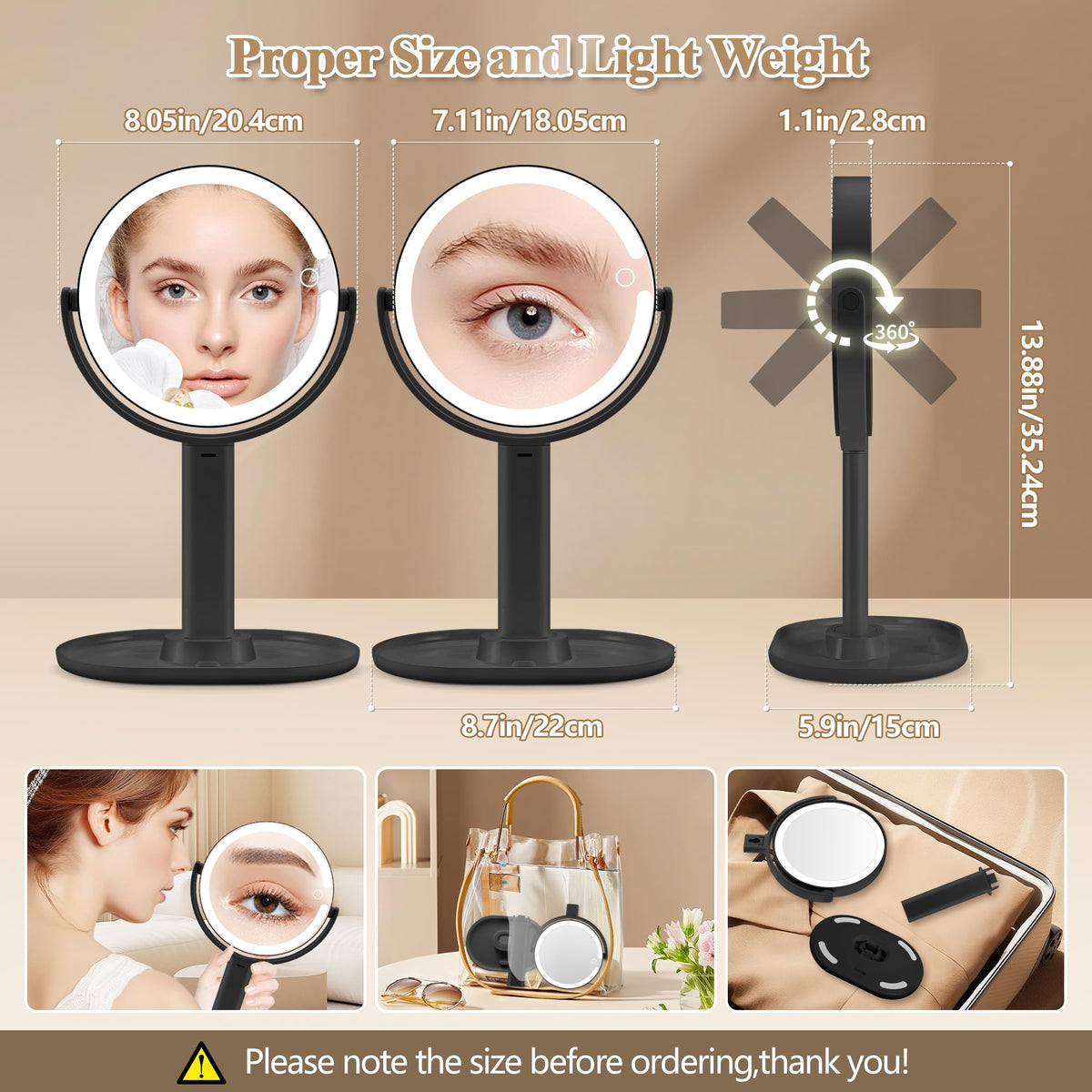 MOMOKUBA Makeup Mirror gift-ready packaging