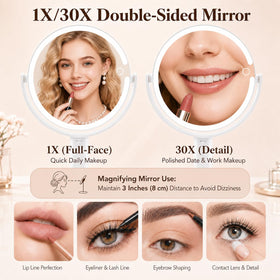 MOMOKUBA Makeup Mirror with detachable design for travel