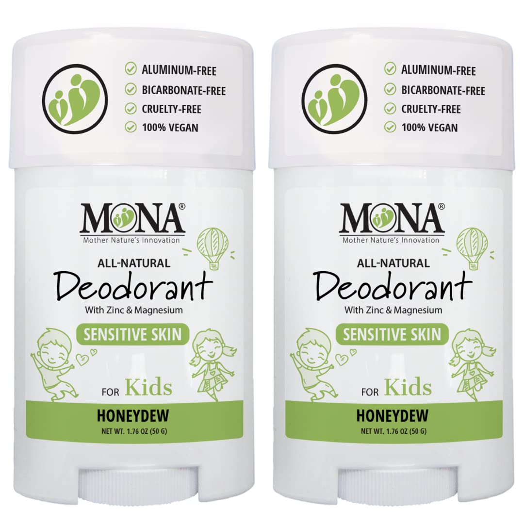 MONA Honeydew Natural Deodorant for Kids 2-Pack front view