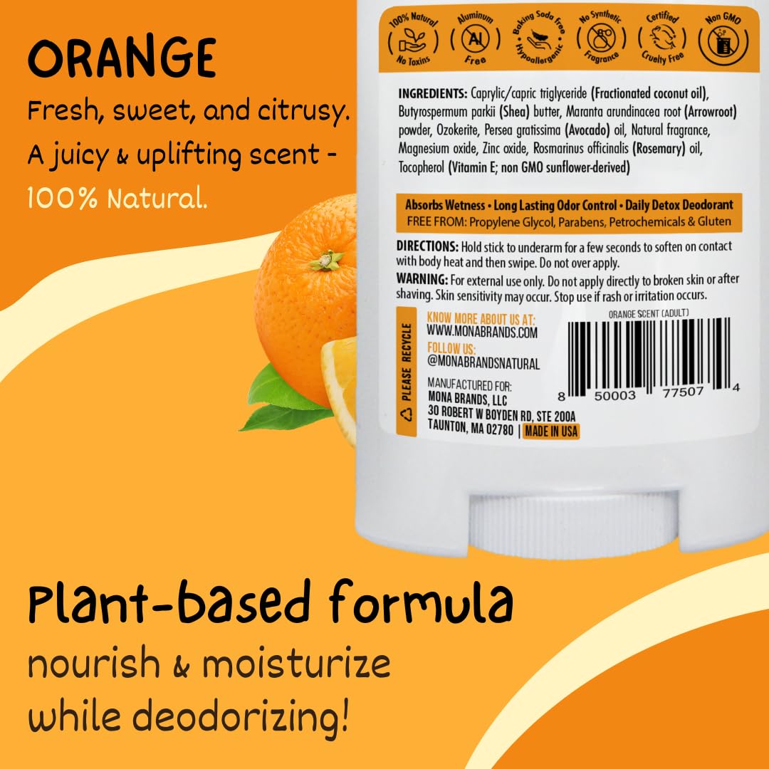 MONA Kids Deodorant back view with ingredient list
