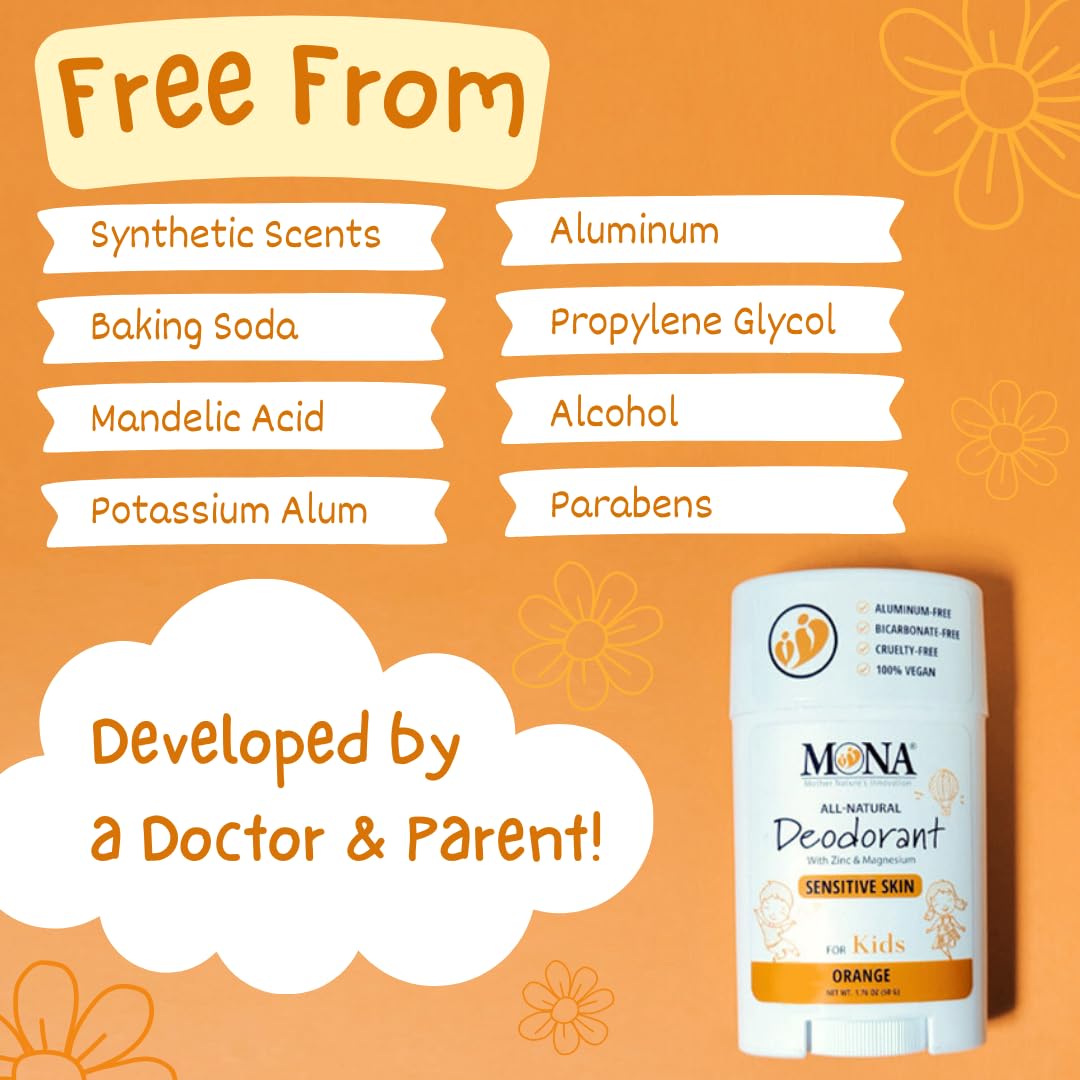 MONA Kids Deodorant set of four scents displayed