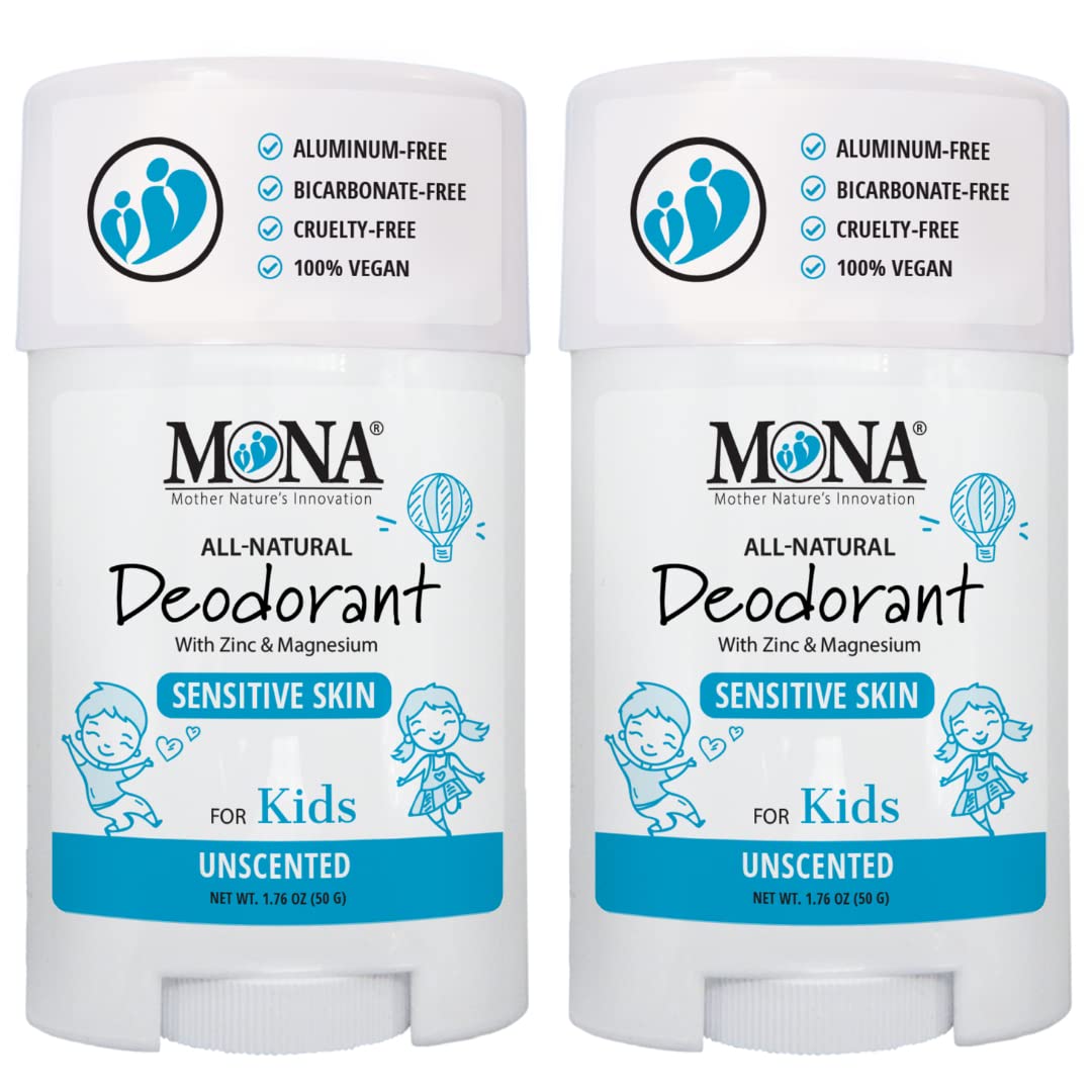 MONA Natural Deodorant Stick for Kids & Teens front view