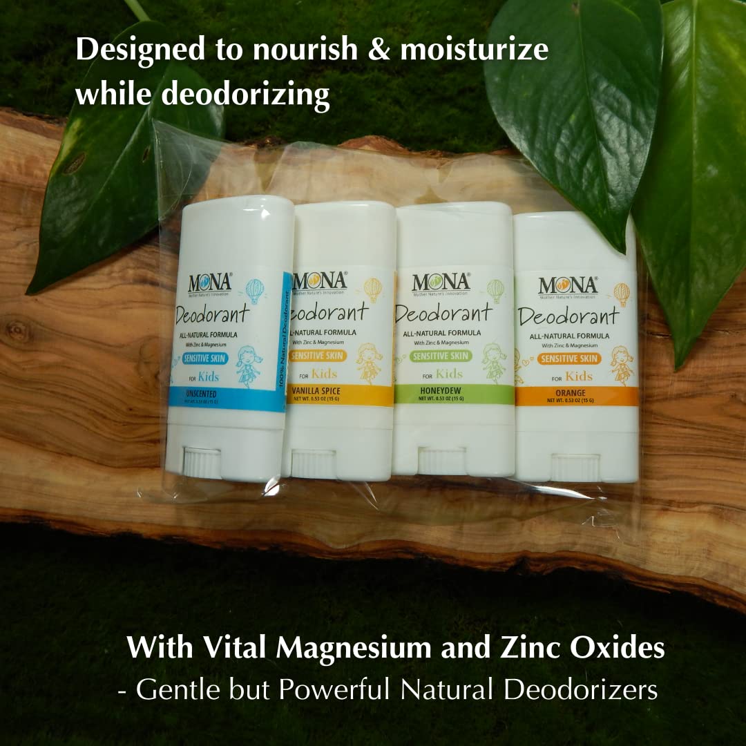 MONA Travel Size Deodorant for Kids packaging