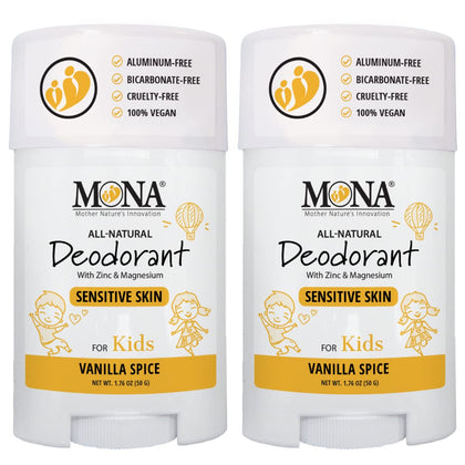MONA Vanilla Spice Deodorant for Kids, front view