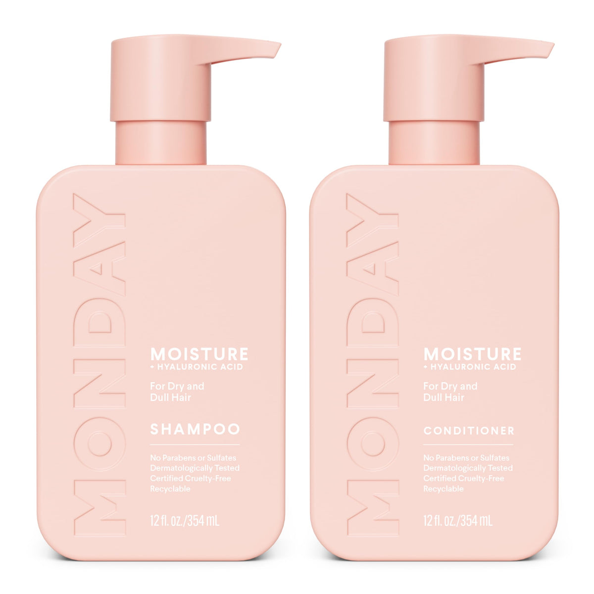 MONDAY HAIRCARE Moisture Shampoo and Conditioner set front view