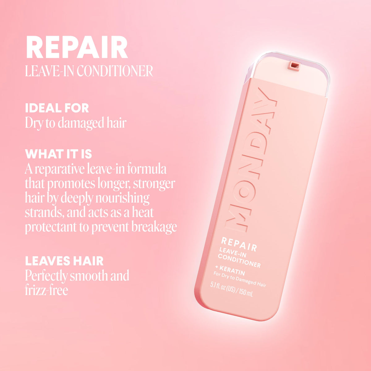 MONDAY HAIRCARE Repair Leave-in Conditioner Dual Pack 5 Oz back view