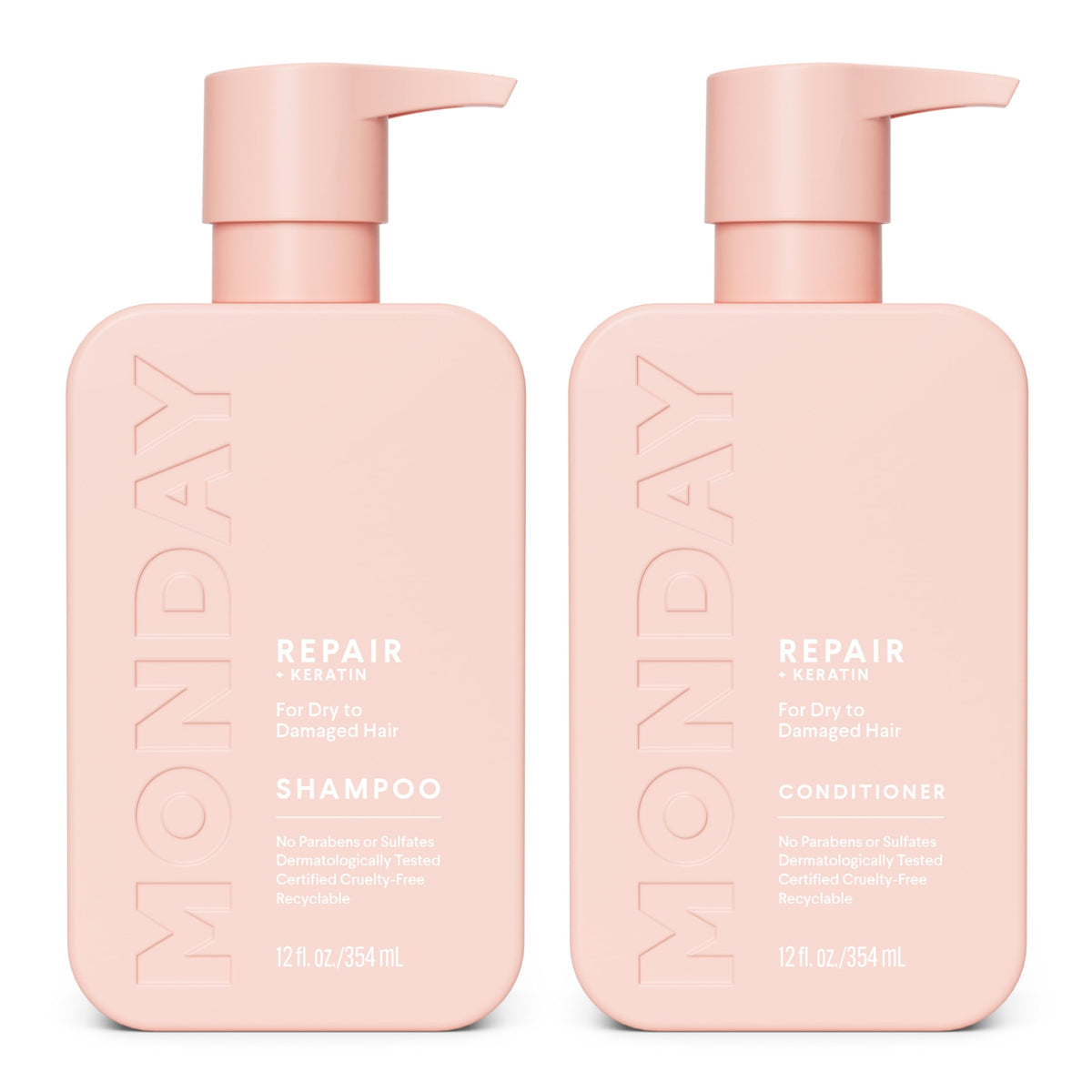 MONDAY HAIRCARE Repair Shampoo and Conditioner Set 12 oz front view