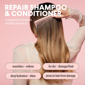 MONDAY HAIRCARE Repair Shampoo bottle with Hydrolyzed Keratin label