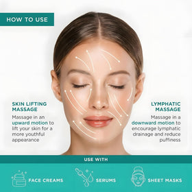 MonétBeauty Ice Globes for Face being used on skin