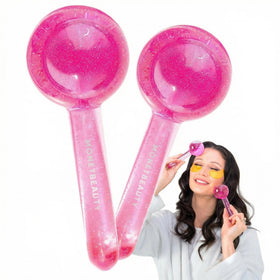 MonétBeauty Ice Globes for Face in pink with packaging