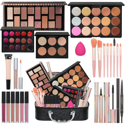Moobirlet Makeup Kit full view with various cosmetics