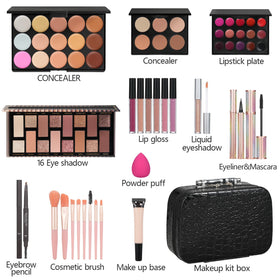 Moobirlet Makeup Kit makeup bag open showing contents