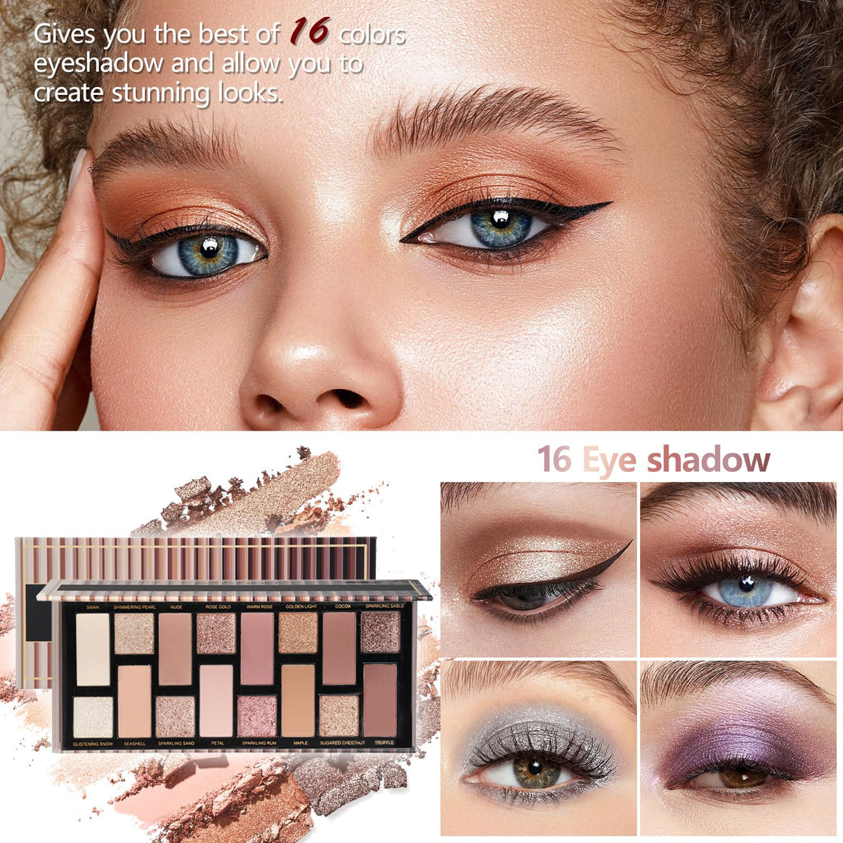 Moobirlet Makeup Kit with sponge and makeup brush set