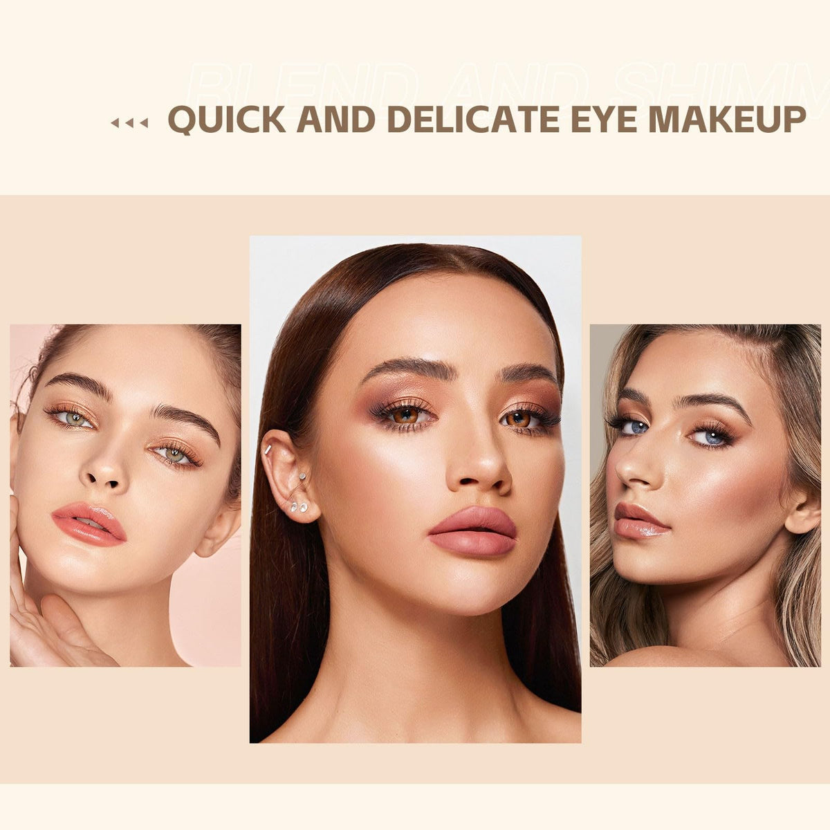MooGlamor eyeshadow stick set displayed with makeup accessories