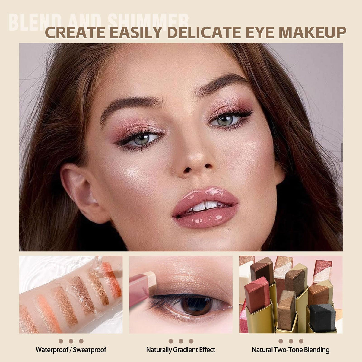 MooGlamor eyeshadow stick with slider design