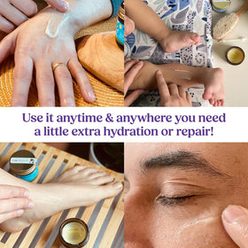 moomade Organic Beef Tallow Balm in a bathroom setting