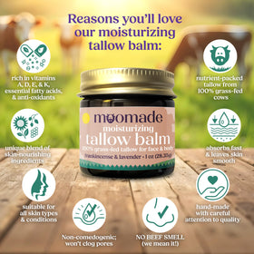 moomade Organic Beef Tallow Balm in natural setting