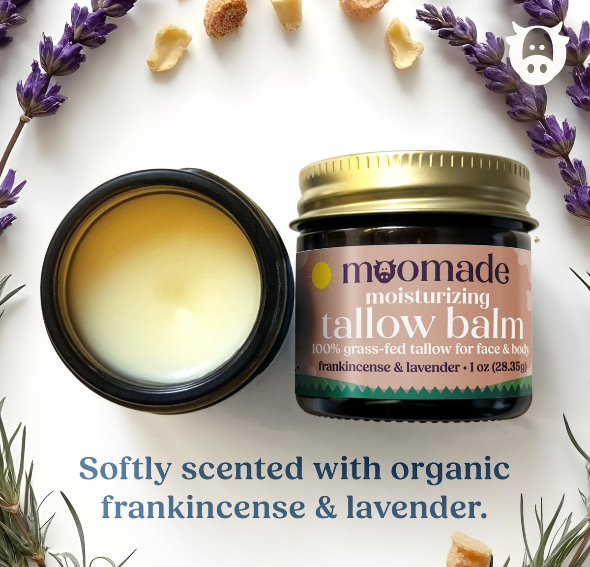 moomade Organic Beef Tallow Balm texture close-up