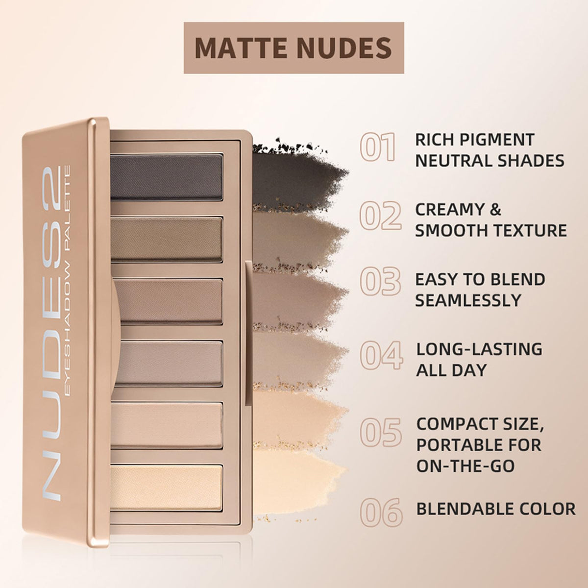 MOOMARTO eyeshadow palette open showing all shades