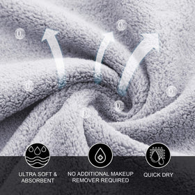 MOONQUEEN Microfiber Facial Cloth in use for makeup removal